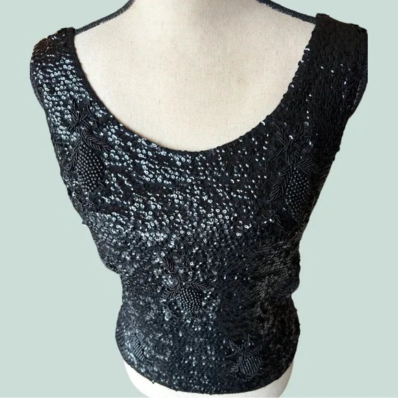 Vintage hand beaded virgin wool blouse. 1970’s. Back zip. Size medium. EUC! - Picture 8 of 12